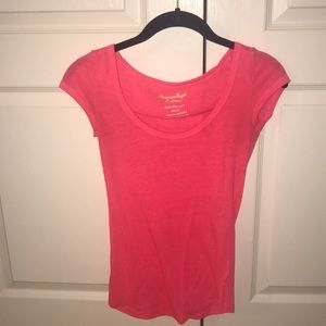 Hot pink shirt sleeve